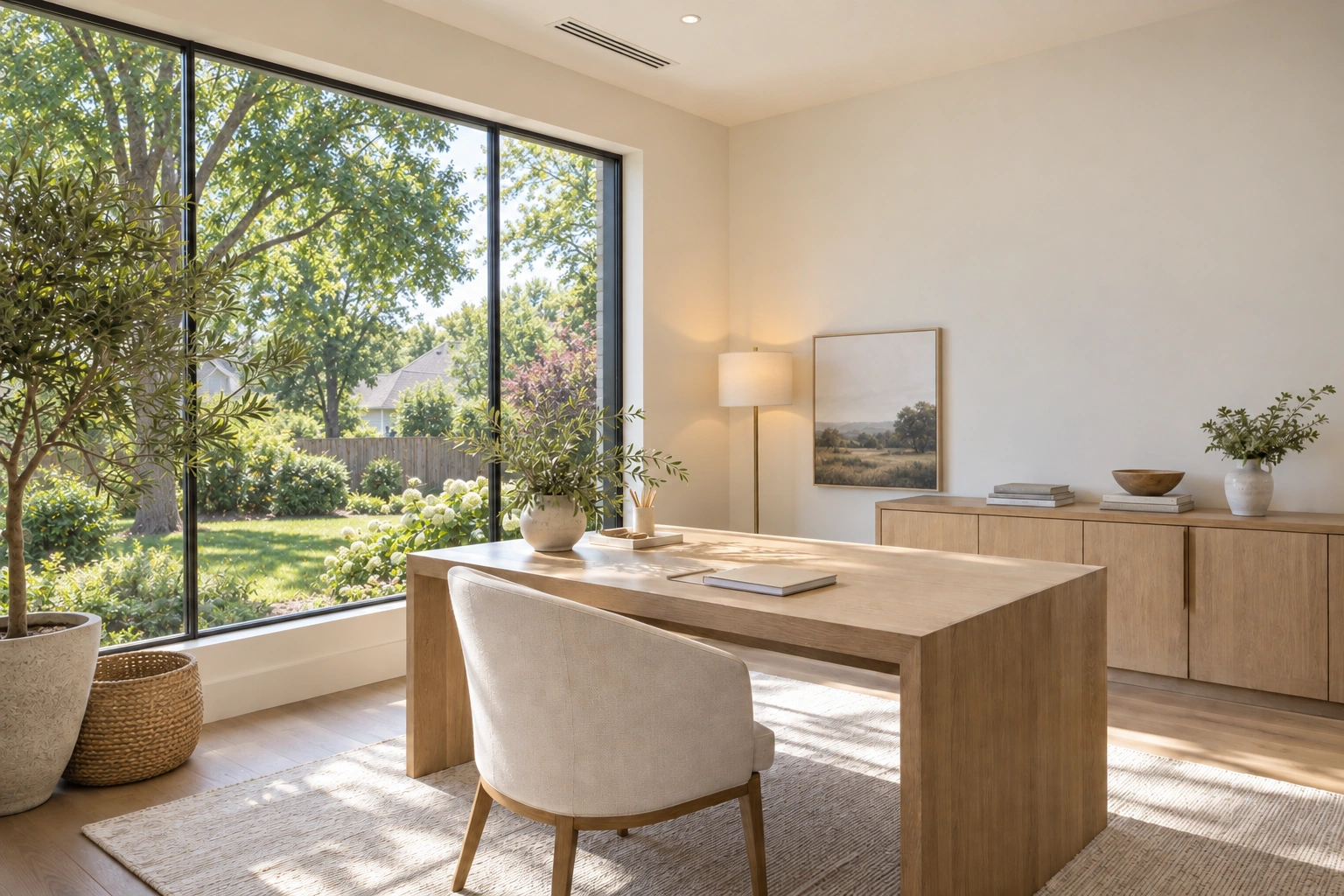 Peaceful home interior with natural light