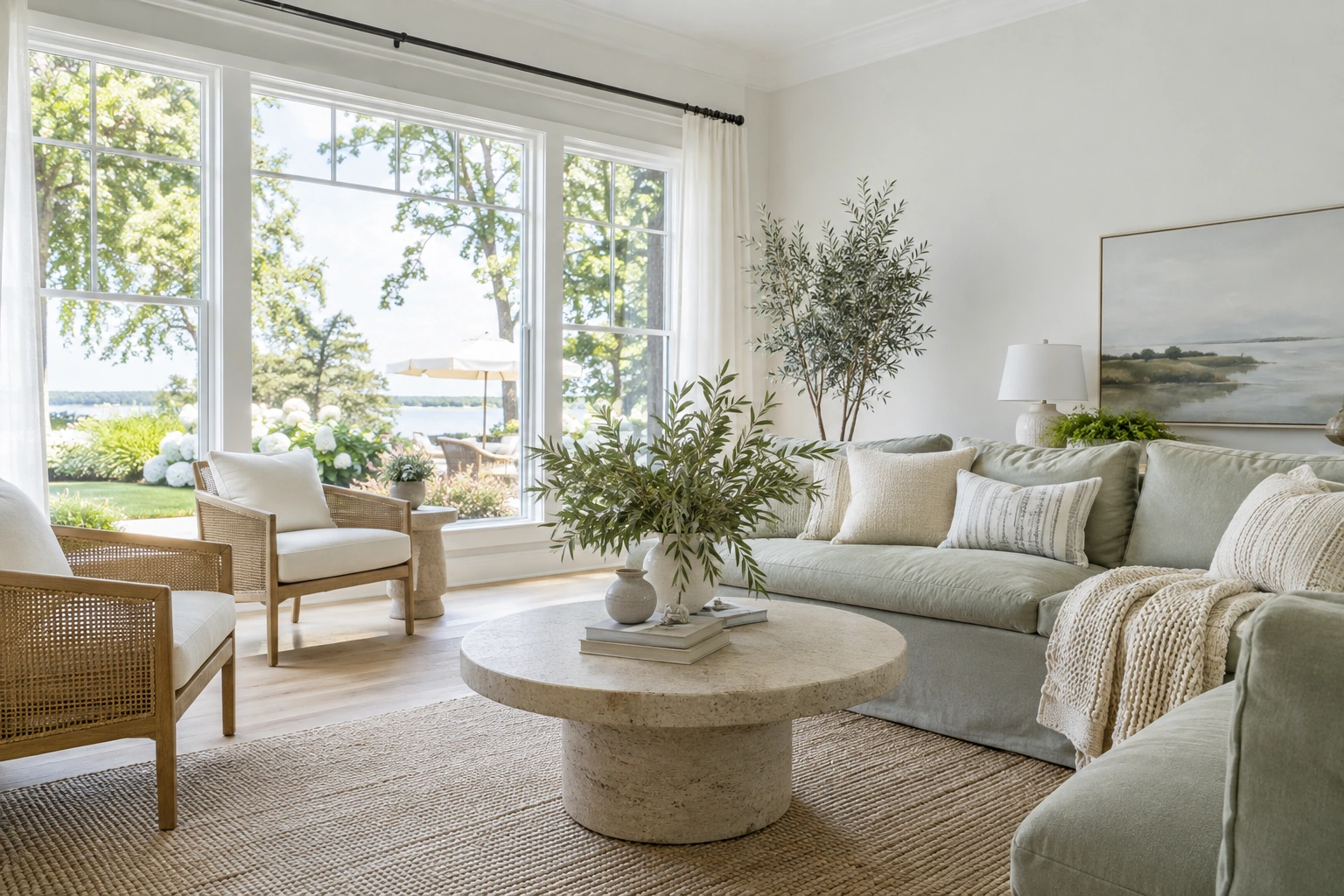 Peaceful home interior with natural light